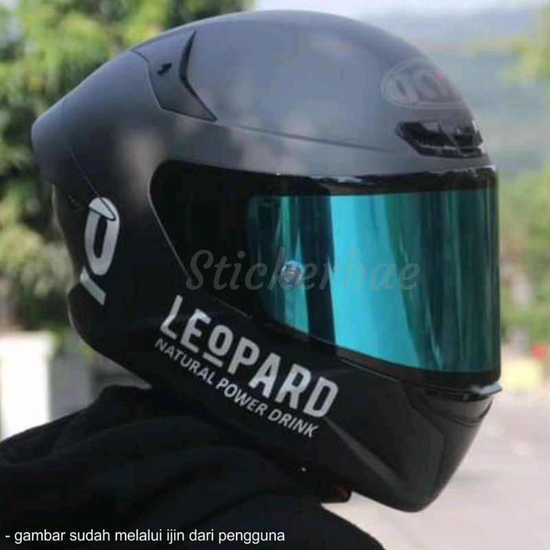 set lengkap sticker leopard stiker ala ala helm full face dan half face polos