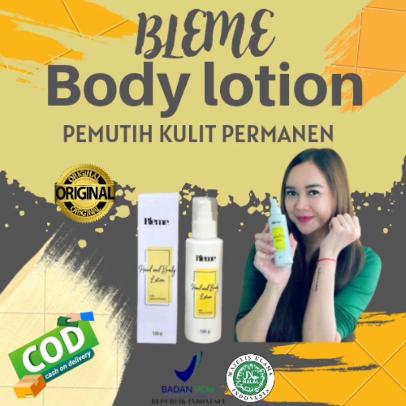 BLEME BODY LOTION ORI WHITENING HAND BODY BLEME LOTION BLEME 100% ORIGINAL BPOM 100%