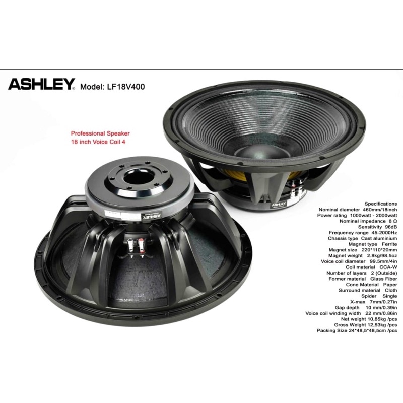 Speaker Ashley 18 inch LF18V400