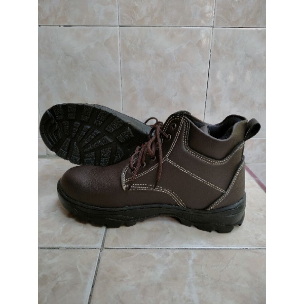 sepatu safety semi boot gregor elastic slip on sepatu pria safety