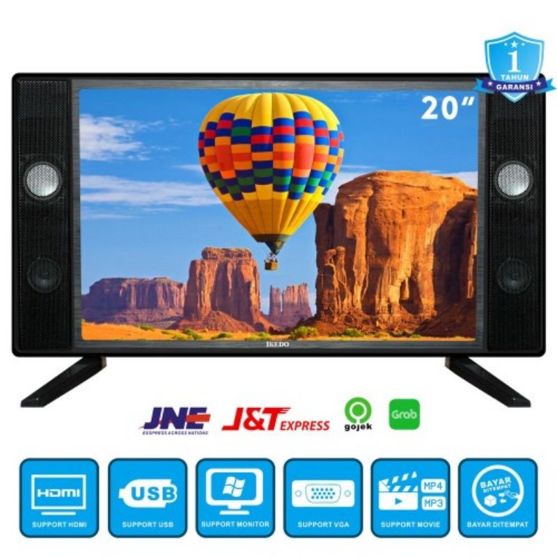 TV LED IKEDO 20 IN INCH " WIDE SCREEN LT 20L9 L9 WHITE PUTIH VGA HDMI AV USB GARANSI MURAH ORIGINAL