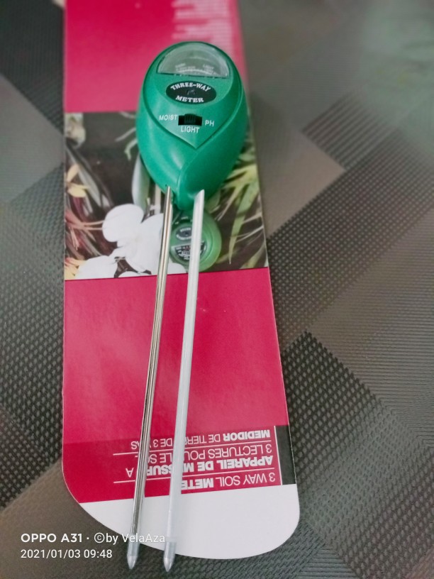 Digital Soil Tester Meter 3 In 1 Alat Ukur Ph Moisture Sunlight Tanah