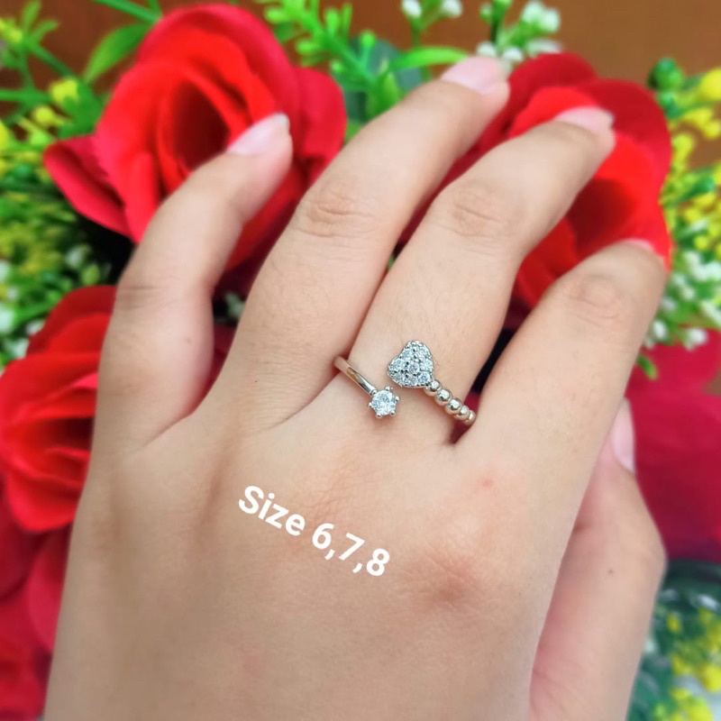 Cincin Dewasa TITANIUM Permata Simpel Perhiasan Wanita Korea (COD)