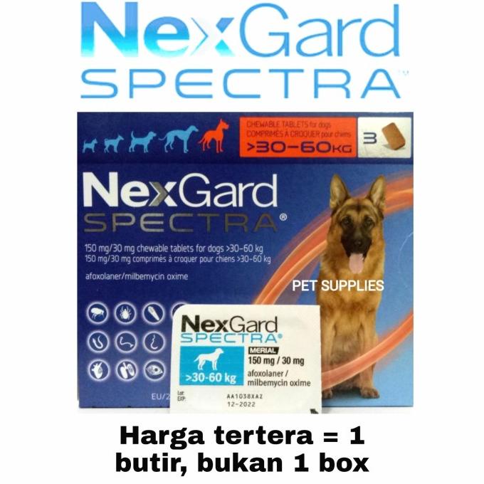 obat kutu anjing NEXGARD SPECTRA size XL, super ampuh dan komplit