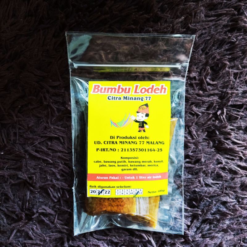 

Bumbu Masak Instan Lodeh 100gr (Asli Minang Halal)