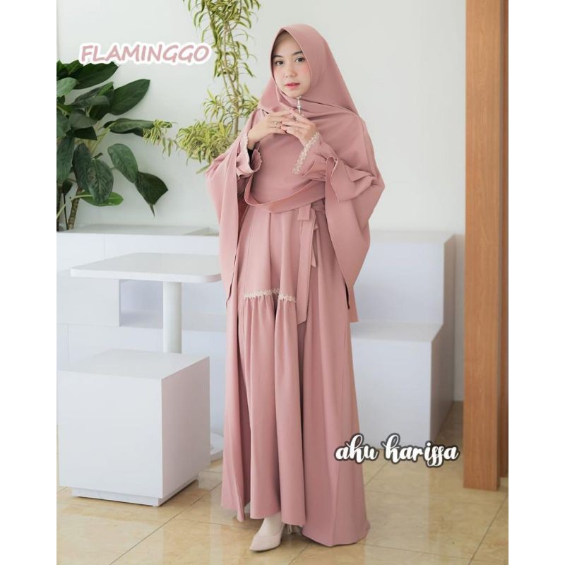 Gamis set khimar Zaina Aku Karissa original