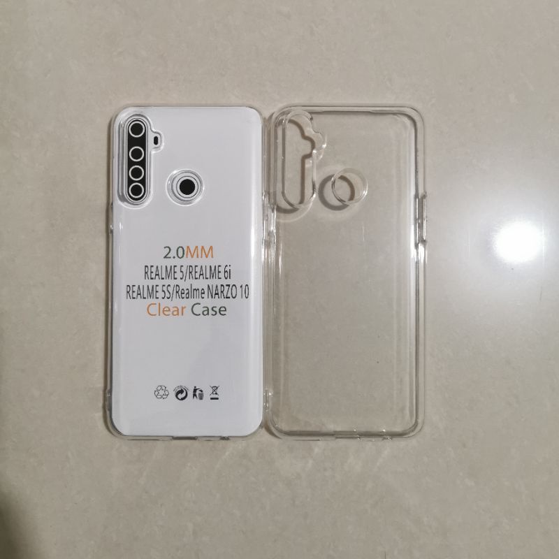 CASE REALME NARZO 10 / REALME 5 / REALME 5i / REALME 5S / REALME 6i CLEAR HD TEBAL 2.0MM BENING SOFTCASE