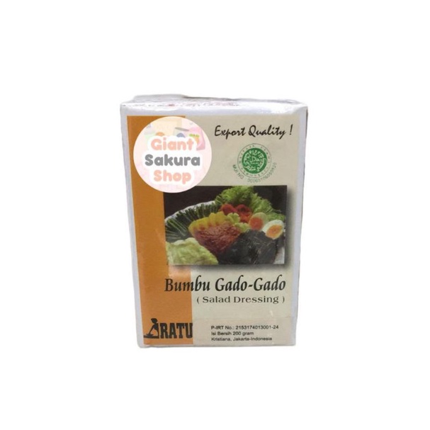 

Ratu Salad Dreasing - Ratu bumbu gado-gado 200g Tidak Pedas / bumbu / bumbu gado-gado