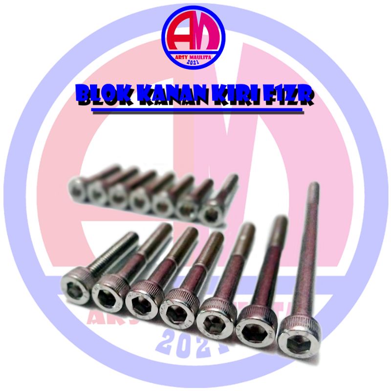 Baut Blok Magnet &amp; Blok Kopling F1zr Full Stainless Kunci L