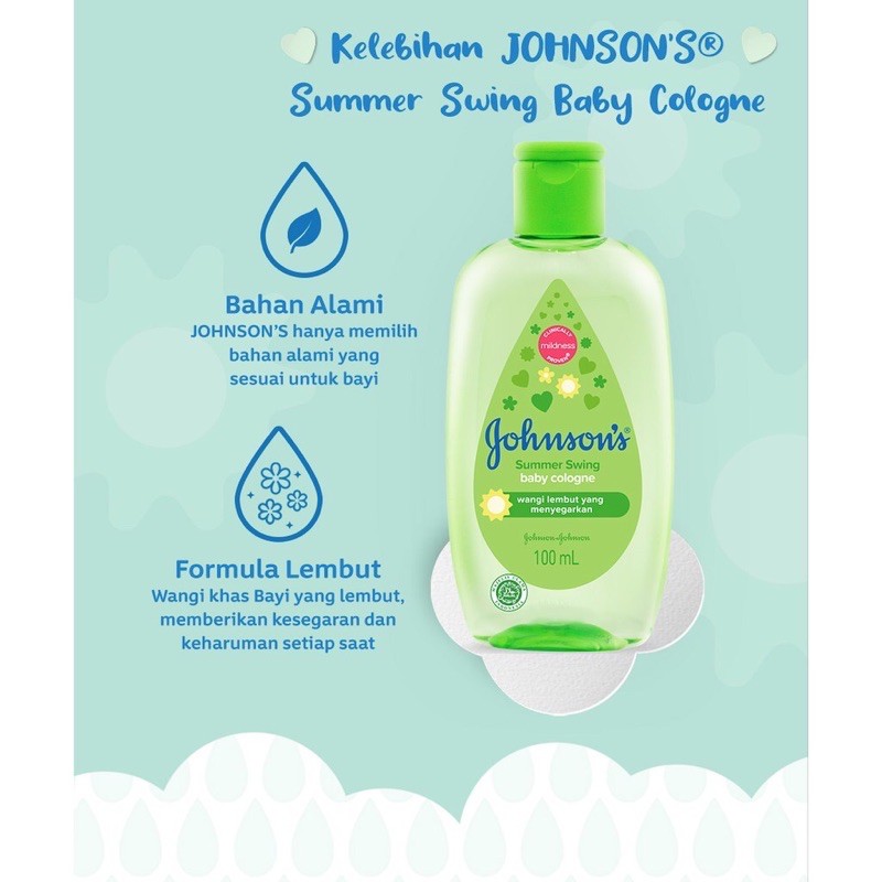 JOHNSON’S® jonson baby cologne summer swing 100ml / parfum bayi / minyak wangi bayi dan anak