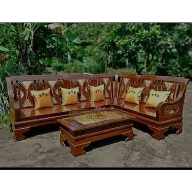 furnitur jati murah kursi meja sudut pojok jati jepara