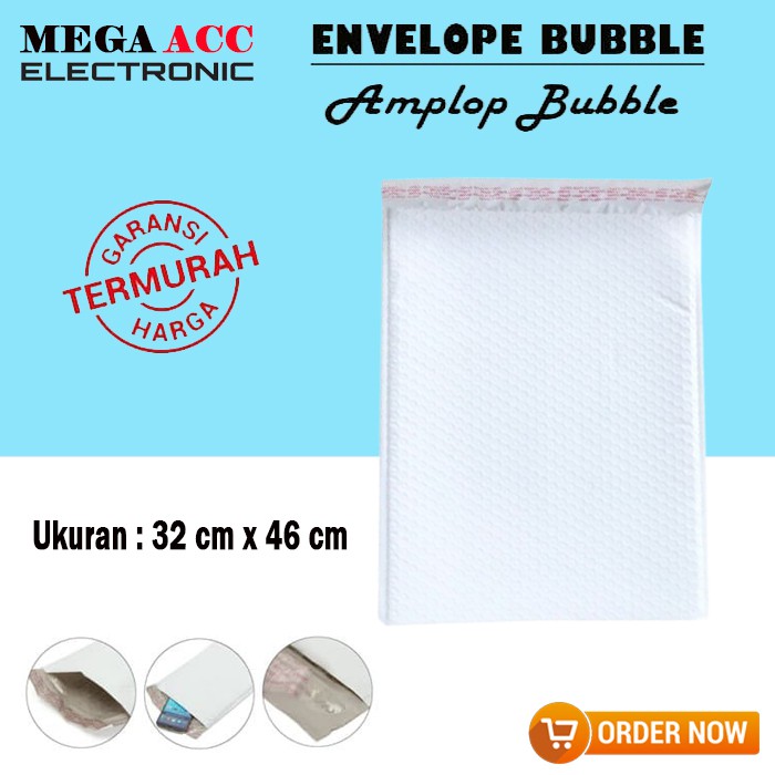 

Kantong Amplop Express Bubble Bag Matte Pearl Envelope - Ukuran 32 x 46 Cm