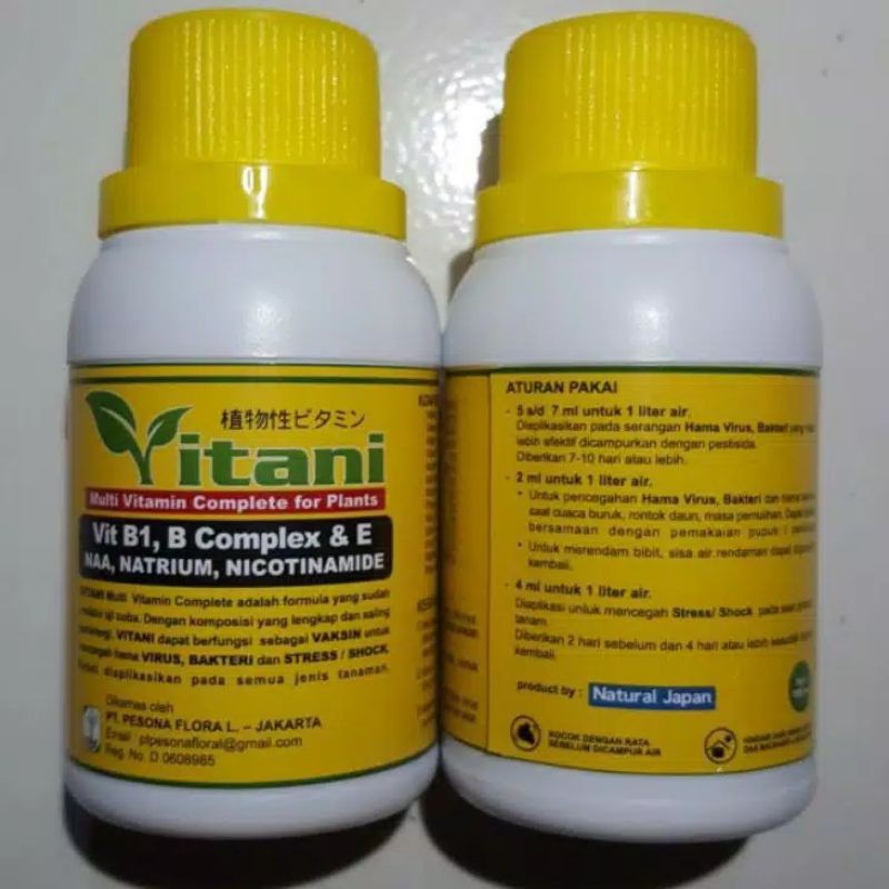 Pupuk Vitani 100 ML multivitamin B1, B Complex dan E untuk tanaman