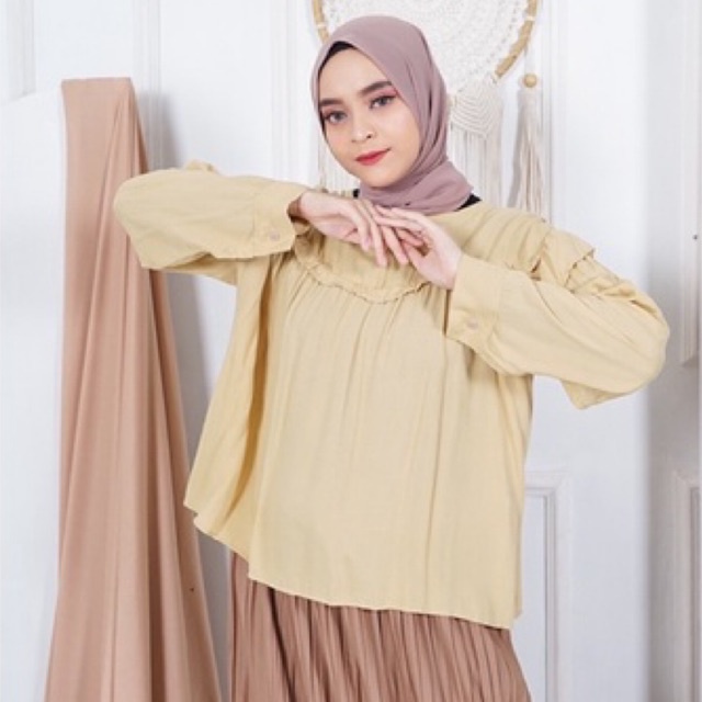 BLOUSE WANITA RAYON CRINKLE PREMIUM MADE CESI REKSA-1