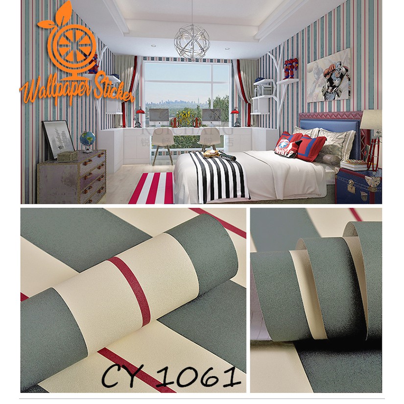 Wallstiker kamar tidur Dekorasi dinding Wallstiker Aestetic Wallpaper dinding 45cm x 9m Hiasan CY1082