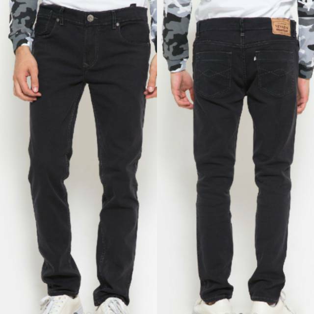 Nevada soft jeans slimfit celana pria hitam