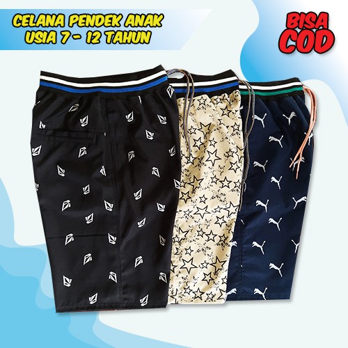 Celana Pendek Anak Laki Laki Cowok Kolor Harian Santai Joger Chinos Murah Cocok Usia 7-12 Tahun
