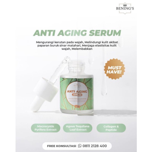 BENING'S ANTI AGING SERUM KULIT KERING DR OKY PRATAMA