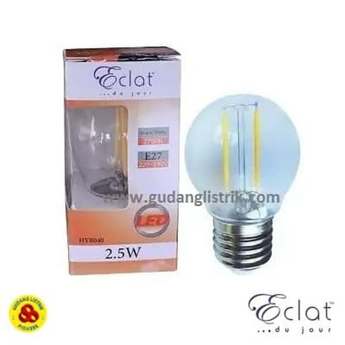 ECLAT LED FILAMENT 2.5W 2700K E27 CLEAR 2.5 Watt TOP Quality Premium