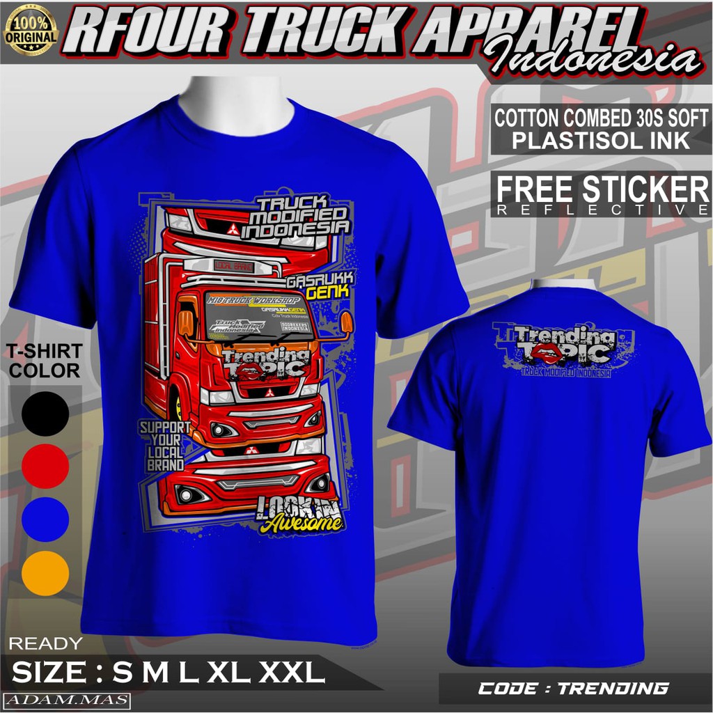 PROMO/OBRAL KILAT/KAOS GAMBAR TRUCK TRENDING TOPIC KAOS DISTRO TRUCK DEWASA KAOS TRUCK MANIA INDONESIA KAOS TRUK RFOUR