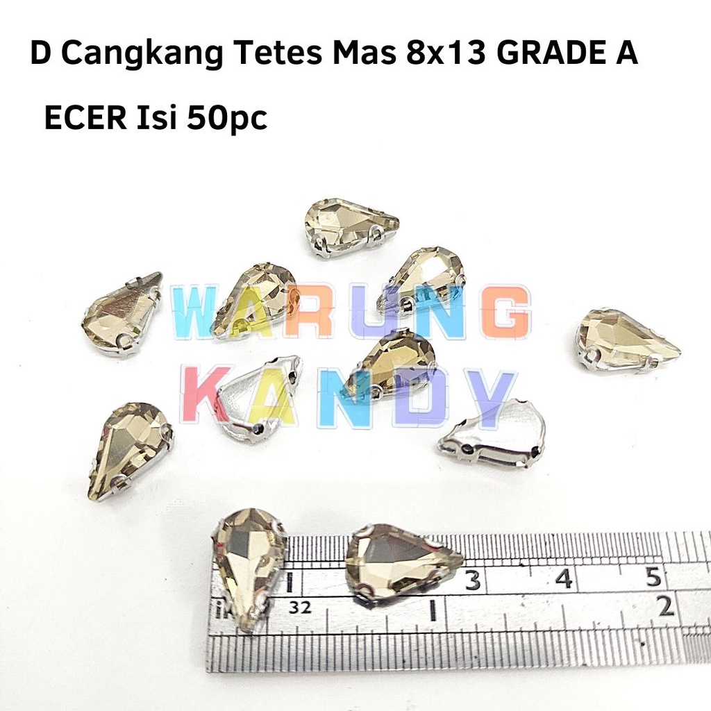 Diamon Jahit Cangkang Tetes 8x13 GRADE A ECER 50pc