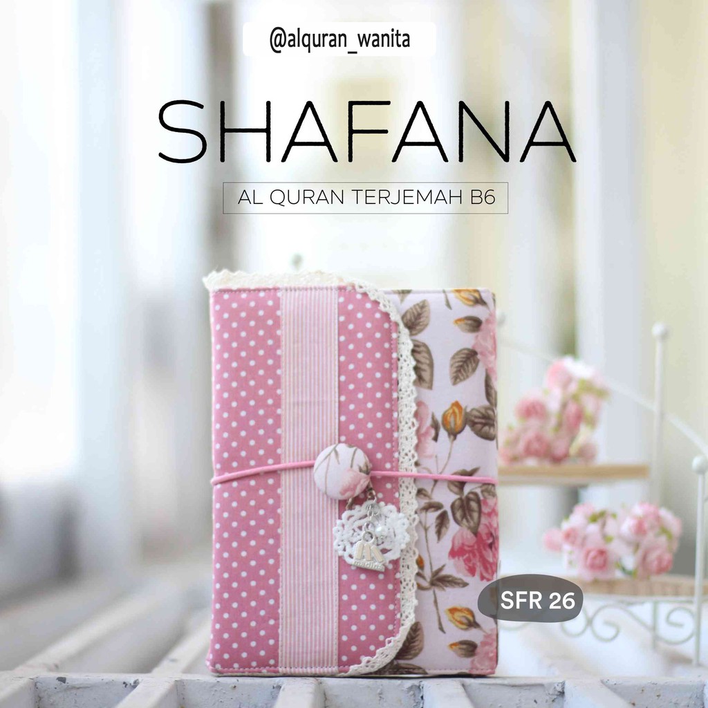 Quran Shafana Pink Polkadot Bunga Terjemahan Dan Tanda Tajwid Berwarna Terbaru