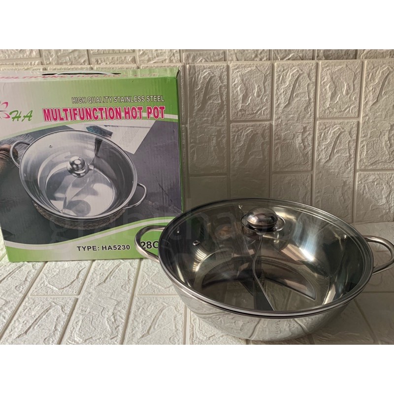 PANCI SHABU SHABU 2in1 STAINLESS STEEL MULTIFUNGSI — ALAT SHABU SHABU DI RUMAH