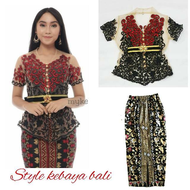 Kebaya bali Tilestik Motif Hime