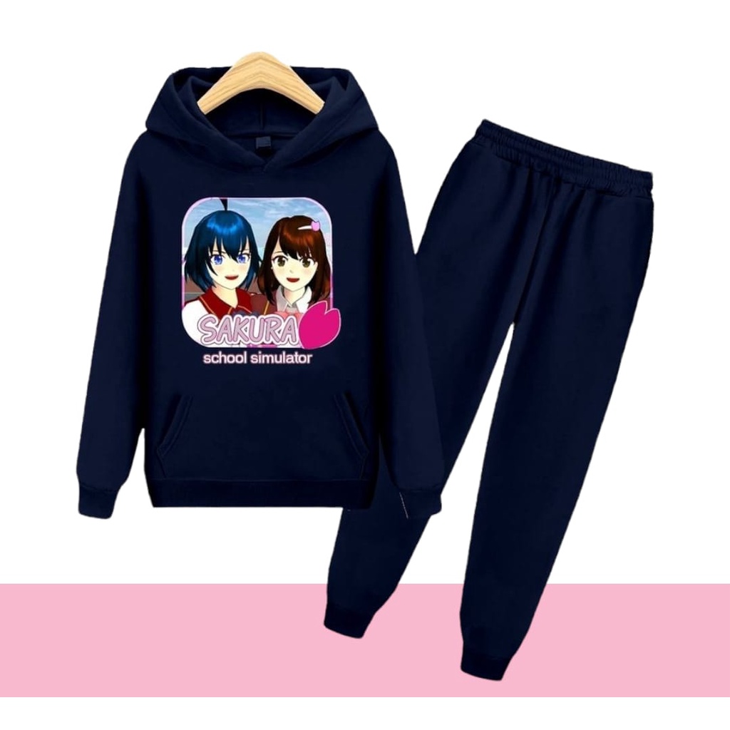 Setelan Sweater Hoodie SAKURA SCHOOL SIMULATOR / 1 Set Sweater Anak kekinian