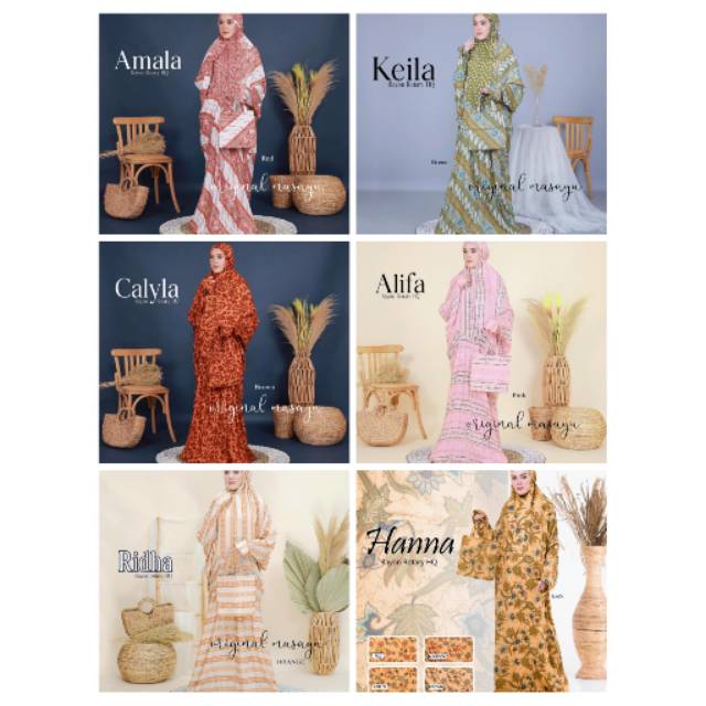 Mukena batik model terusan modern