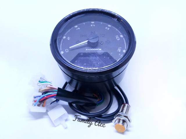 Speedometer Odometer Tachometer Digital LCD 12000RPM KHM - MPH For Motor Universal