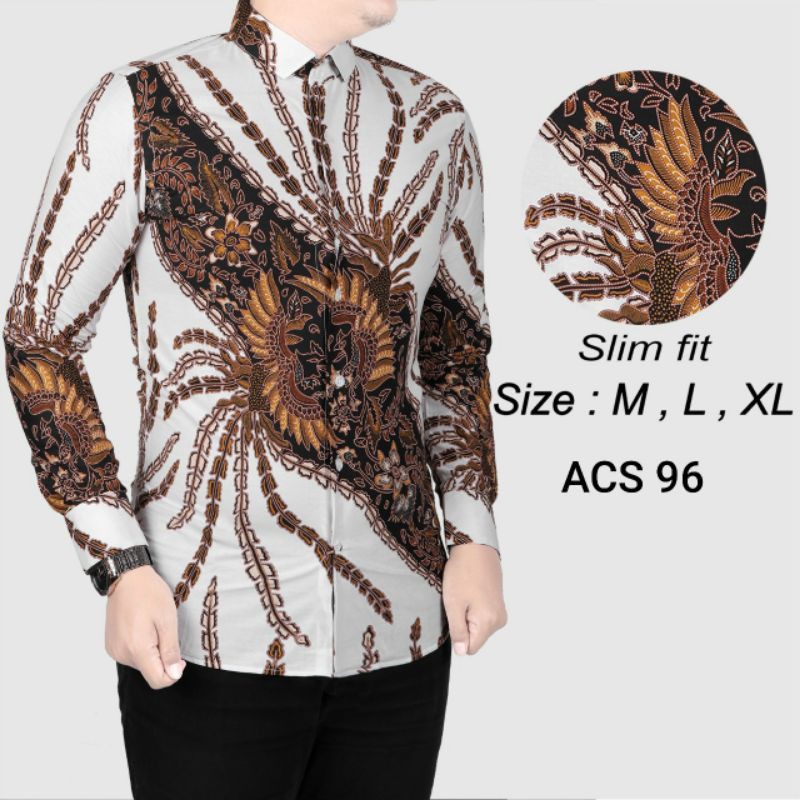 BAJU BATIK PRIA SLIM FIT MODERN ELEGAN KEMEJA BATIK PRIA SLIM FIT KATUN PREMIUM CBL949