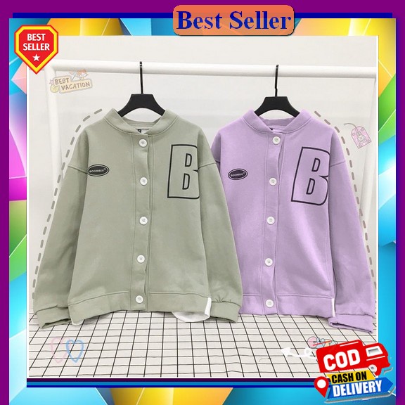 Jaket Crop Wanita Trend Hug Crope Baseball Jaket Wanita Bahan Fleece Motif Polos Jaket  Cewek Korea 