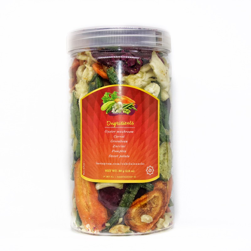

Cabrini Healthy Snacks - Crunchy Veggie ( 1000 Ml ) Keripik Sayuran