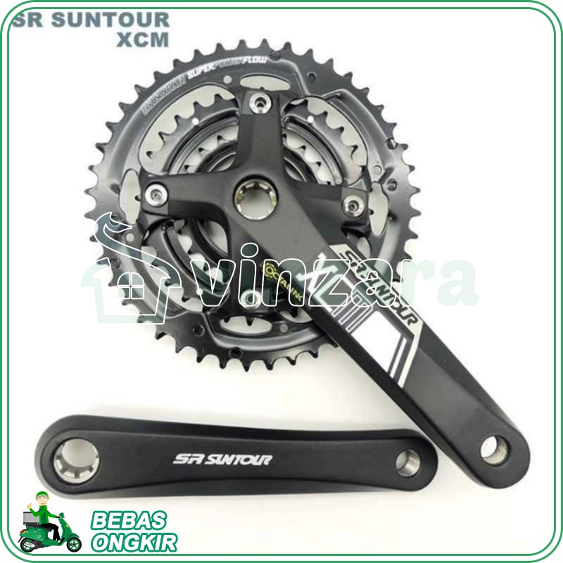 CRANK SUNTOUR XCM SR hollowtech BB HT 1 OCTALINK bottom bracket mtb 3 SPEED AM FR XC DH SET ARM 170 