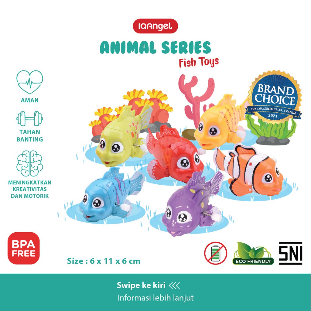 IQANGEL Nemo Fish Toys - IQ656 / Mainan Bayi Edukatif / Mainan Motorik Anak / Mainan Ikan Lucu