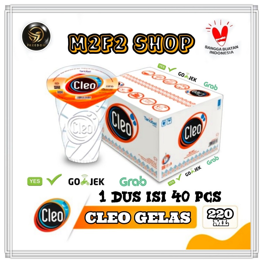 

Air Mineral Cleo Gelas - 220 ml Kemasan Karton (Khusus Bluebird/Gojek/Grab)