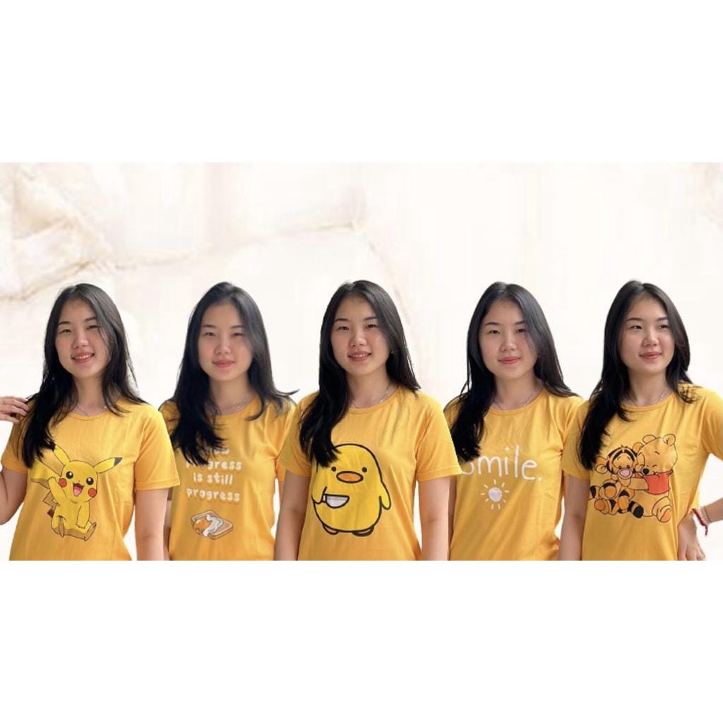 KAOS WANITA KUNING MUSTARD BAJU TSHIRT TUMBLR TEE YELLOW KATUN KAOS WANITA PRIA ATASAN BAJU WANITA K