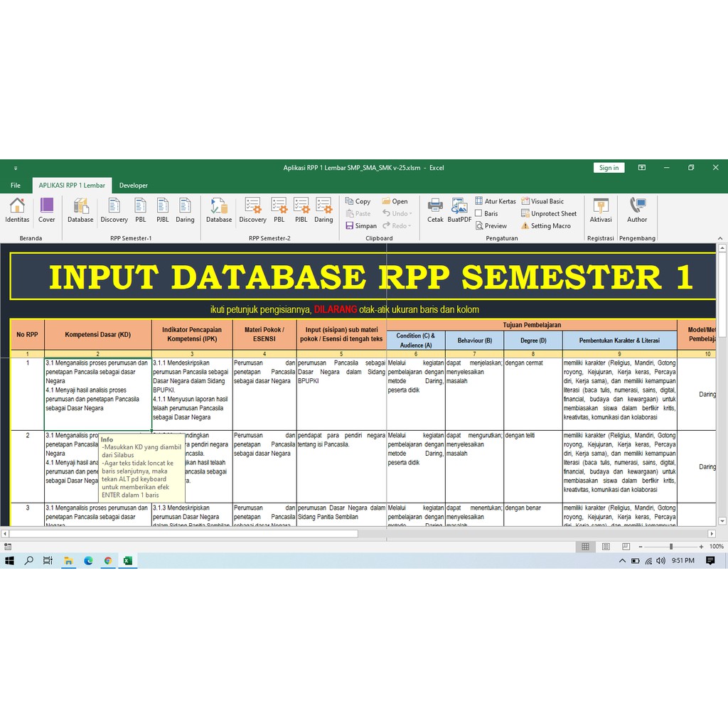 Aplikasi Rpp 1 Lembar Daring Lengkap Semua Jenjang Shopee Indonesia