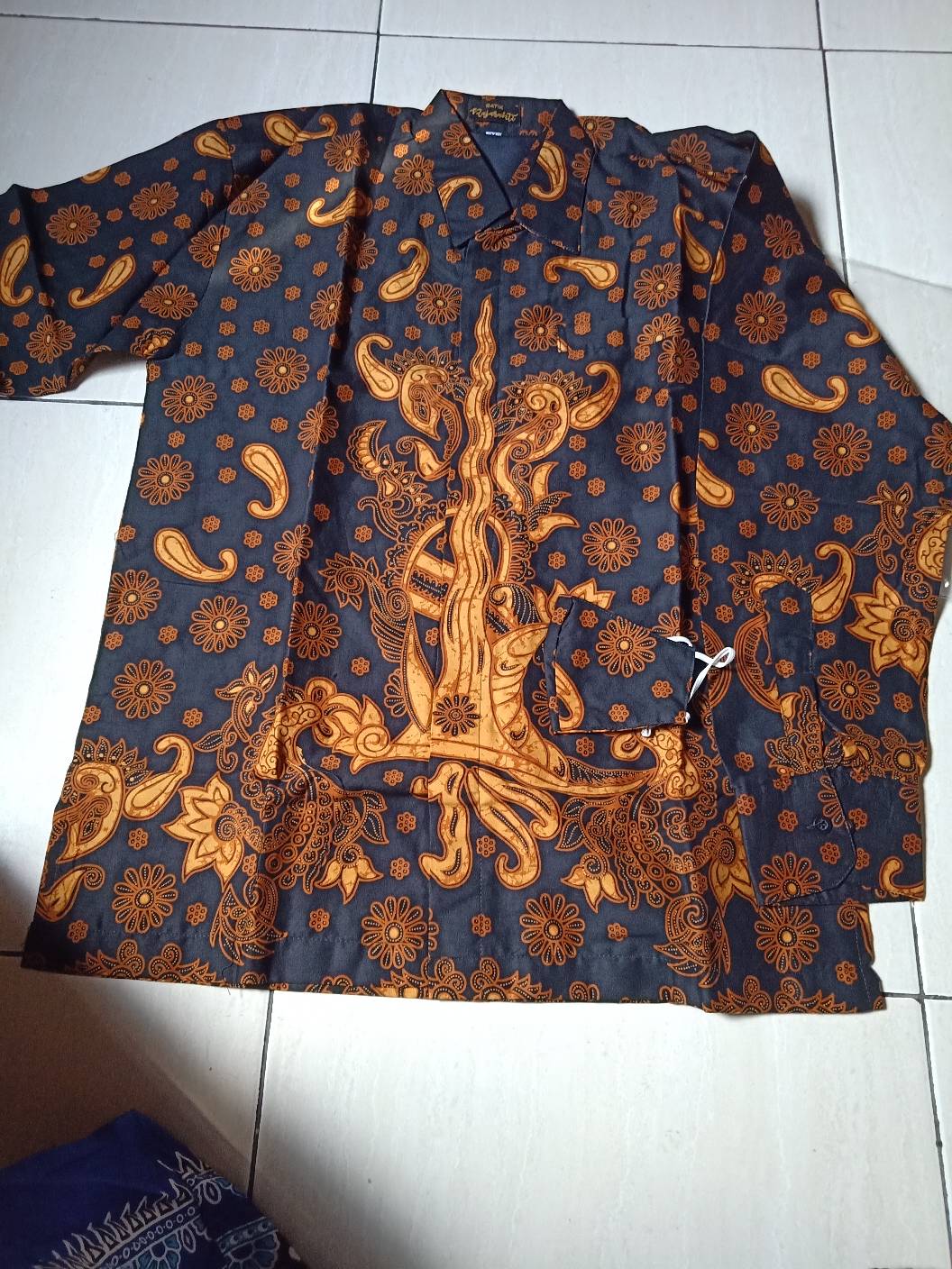 Atasan Kemeja Batik Pria Lengan Panjang Premium Keris Sogan Full Furing Rajasakti Solo Ori