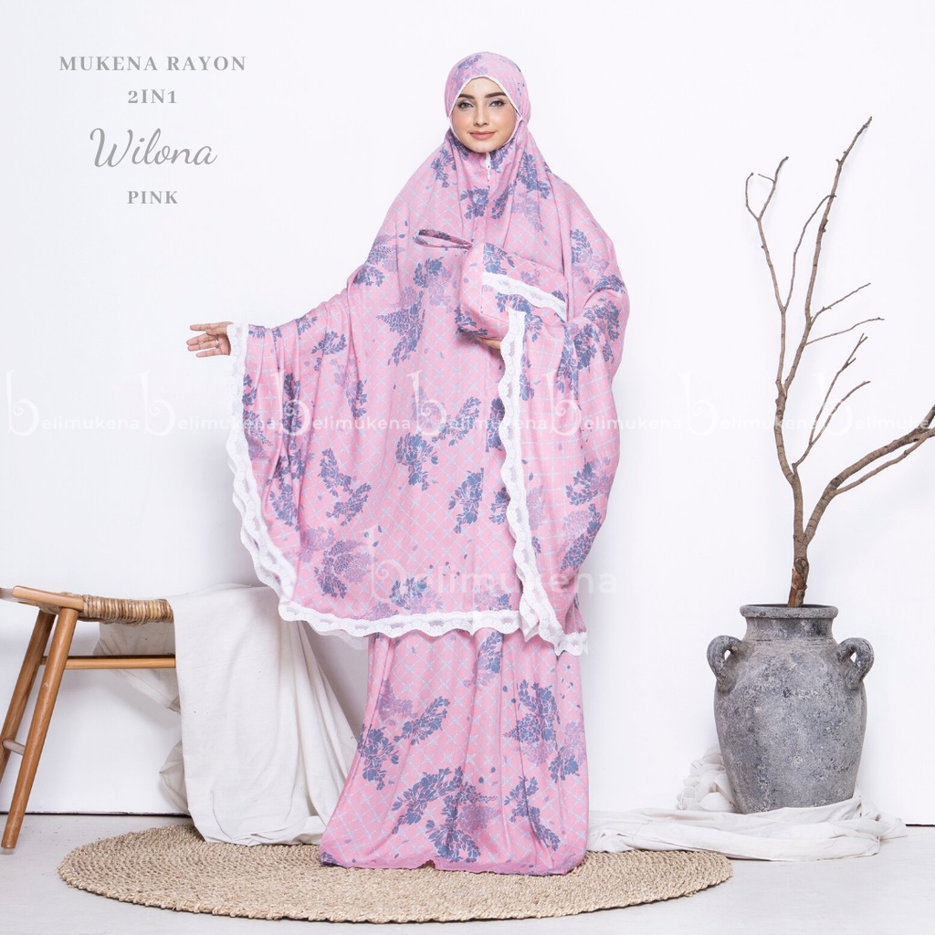 Mukena Dewasa Rayon Traveling 2in1 Wilona