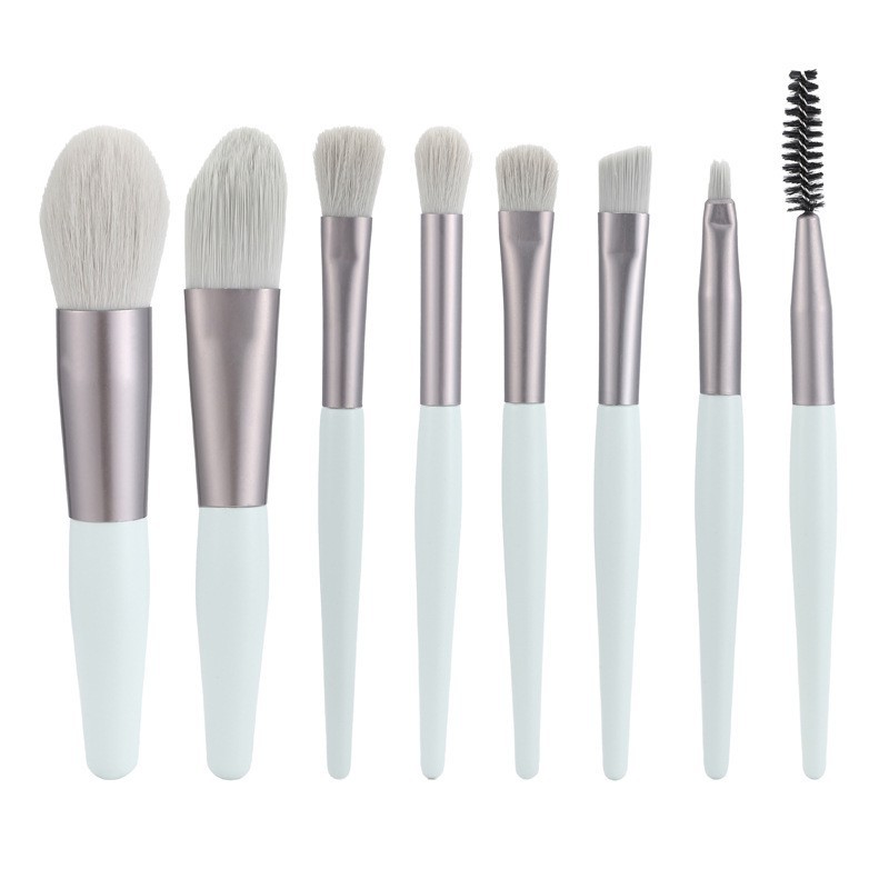 GO! KM334 Kuas Set Make Up 8pcs Set Mini Travel MakeUp Brush halus lembut cod