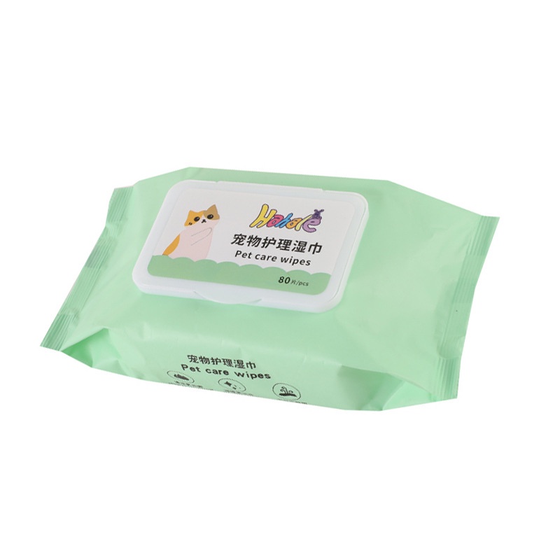 Hahale Tissue Basah Non Alkohol 80 Pcs Pet Care Wipe Untuk Anjing dan Kucing