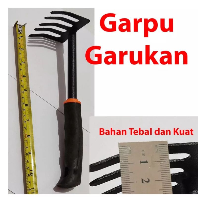 Sekop Garpu Cangkul Tanaman Garukan Tanah Taman Mini Besi Premium Quality