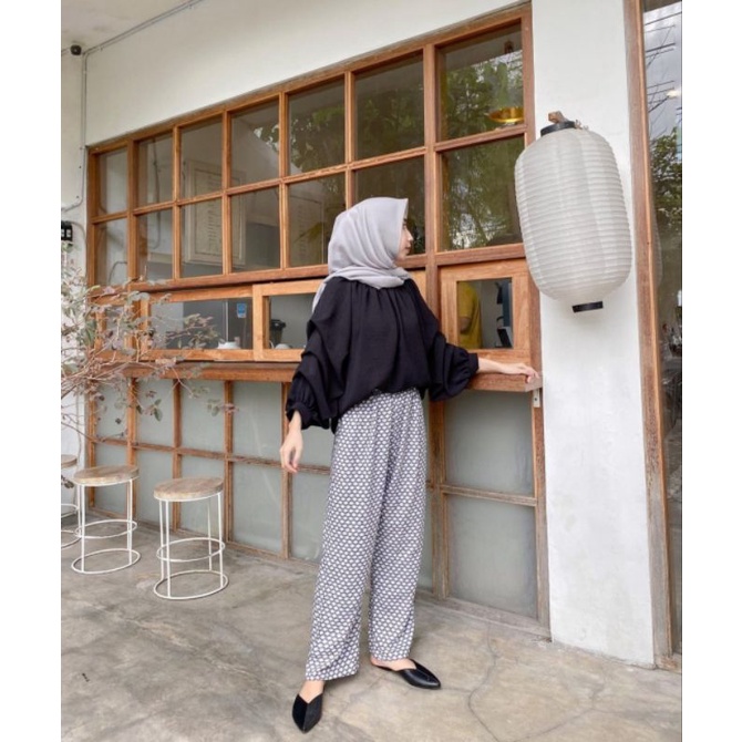 Arsyi Blouse Crinkle Blouse Wanita Crinkle Airflow Asya Blouse Crinkle