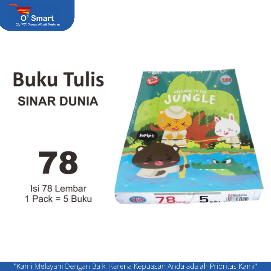 

SIDU Buku Tulis Sinar Dunia Isi 78 Lembar (1 Pack Isi 5 Pcs)