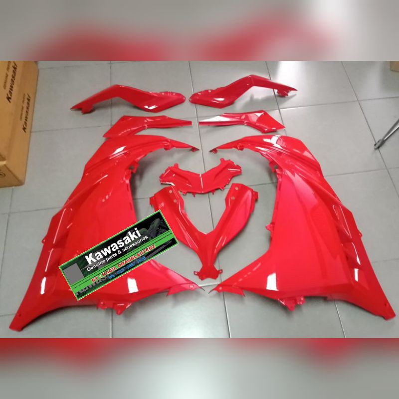 full cover body ninja 250fi ninja 250 fi merah original Kawasaki