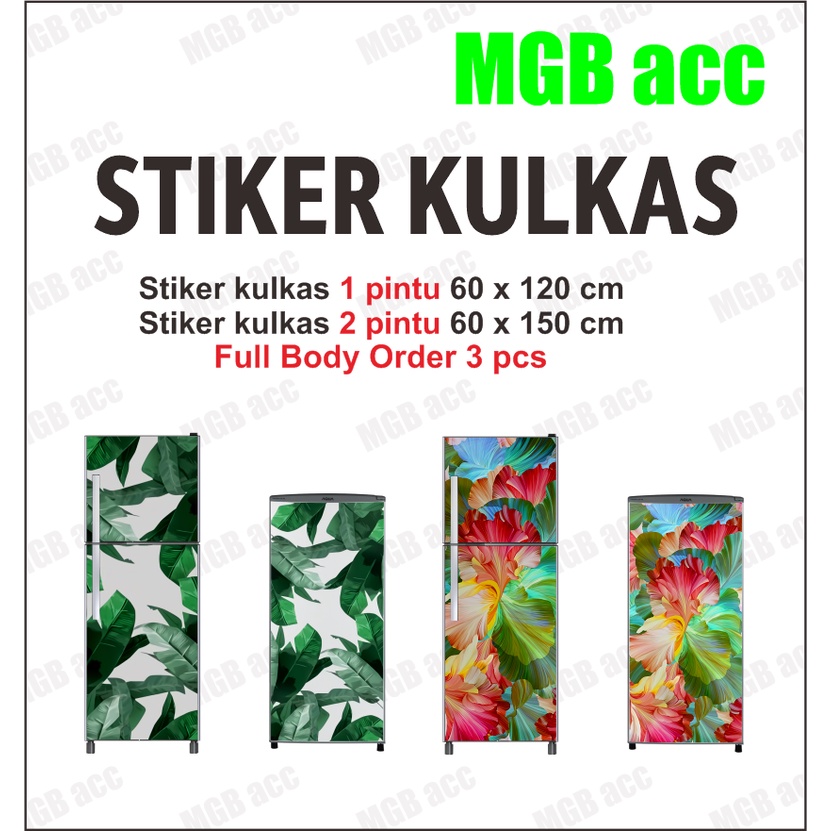 Stiker Sticker Wallpaper Kulkas 1 dan 2 Pintu Motif Abstrak Keren
