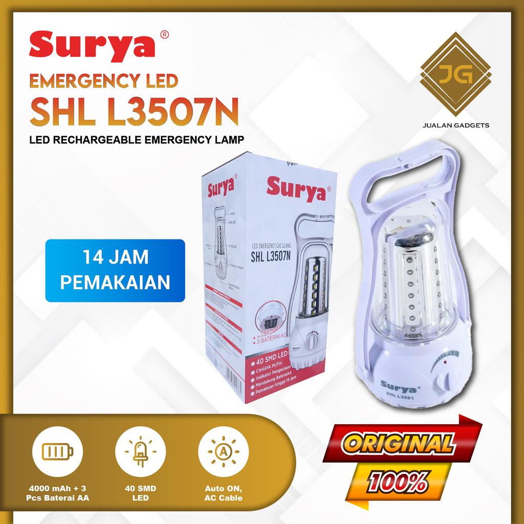 Emergency Lamp Surya 40 LED SHL L3507N Lampu Darurat - Original