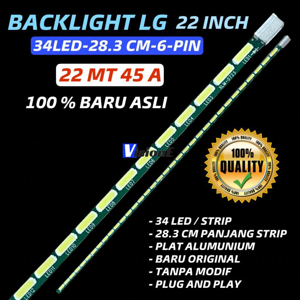 BACKLIGHT TV LED LG 22MT45A 22MT48A 22MT45 22MT48 22MT LAMPU BL 22 INC INCH 22IN